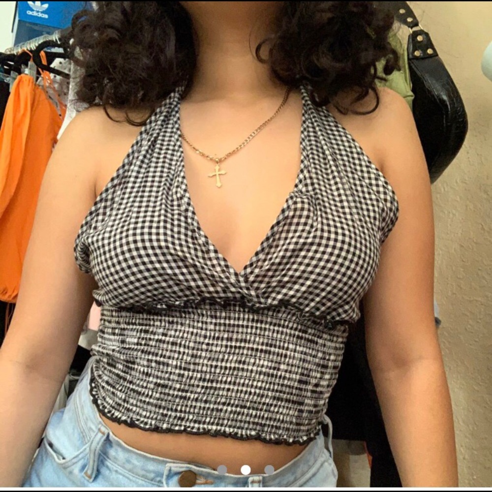 Checkered halter top - Picture 3 of 3